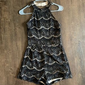 NWT Lace ROMPER with Open Back